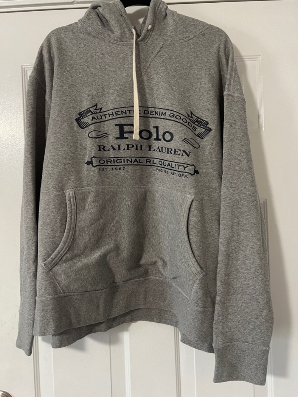 Polo by Ralph Lauren Gray Graphic Logo Hoodie